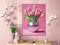 Pink Tulips Diamond Art Kit for Adults – 5D DIY Full Round Drill Gem Painting, Beginner-Friendly Pink Flowers Diamond Dots Art, Home Wall Decor, 12×16 inch